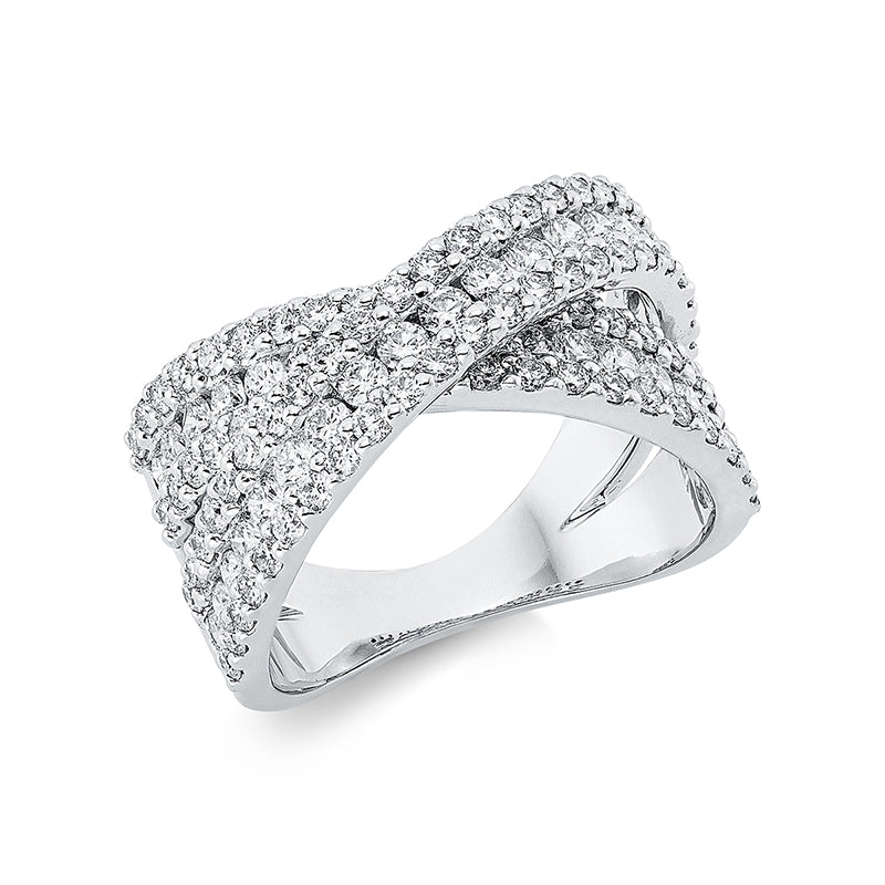 Ring 18 kt WG, 121 Brill. 2,05 ct, TW-si