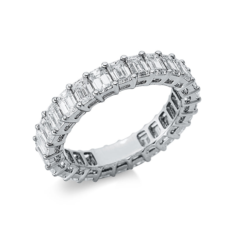 Ring 18 kt WG, 25 Sm.schliff 3,68 ct, TW