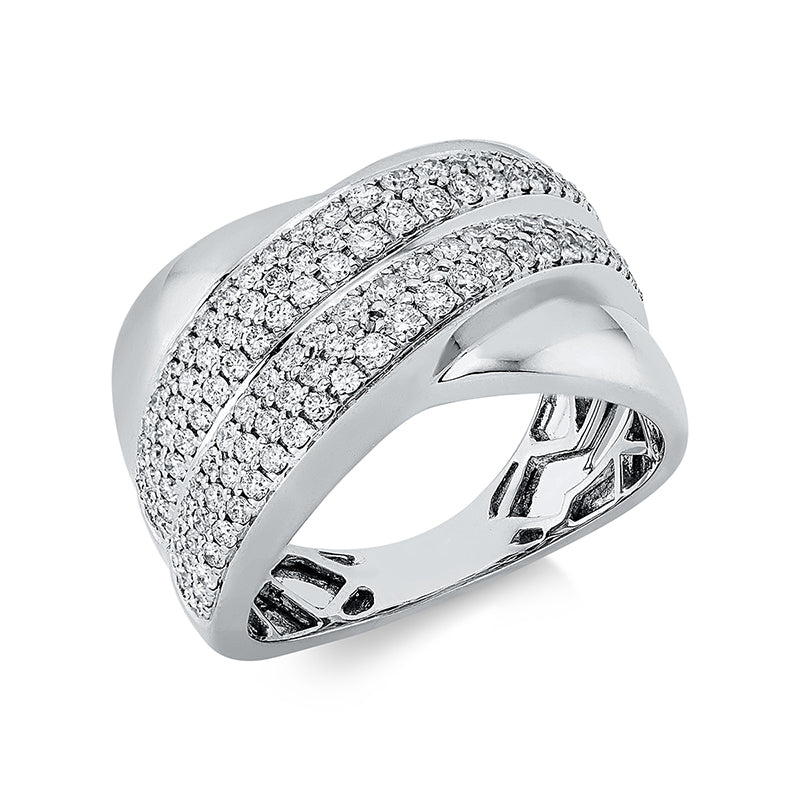 Ring 18 kt WG, 127 Brill. 0,97 ct, TW-si