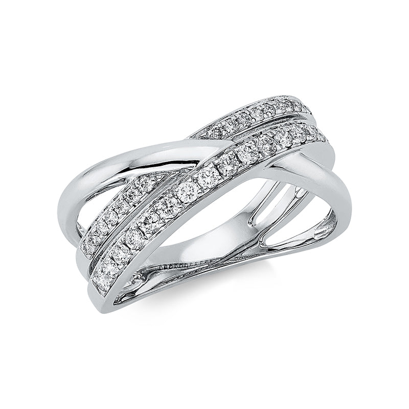 Ring 18 kt WG, 35 Brill. 0,41 ct, TW-si