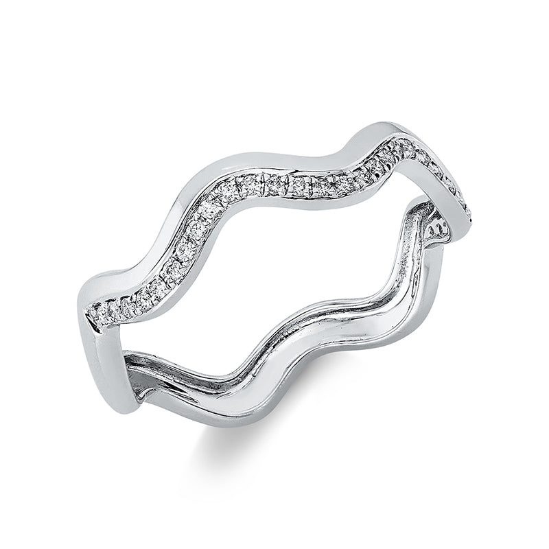 Ring 18 kt WG, 29 Brill. 0,13 ct, TW