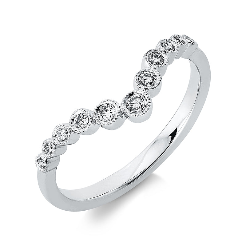 Ring 18 kt WG, 11 Brill. 0,19 ct, TW-si