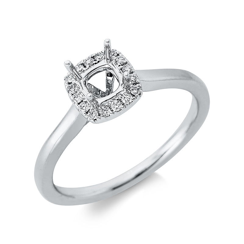 Ring 18 kt WG, 2 Nav. 0,20 ct, TW-si, 3 Tropfen 0,39 ct, TW-si, 2 Brill. 0,24 ct, TW-si