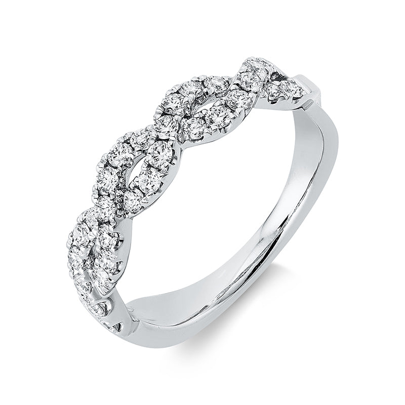 Ring 18 kt WG, 30 Brill. 0,50 ct, TW-si