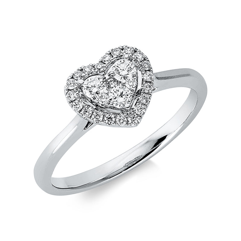 Ring 18 kt WG, 26 Brill. 0,25 ct, TW-si