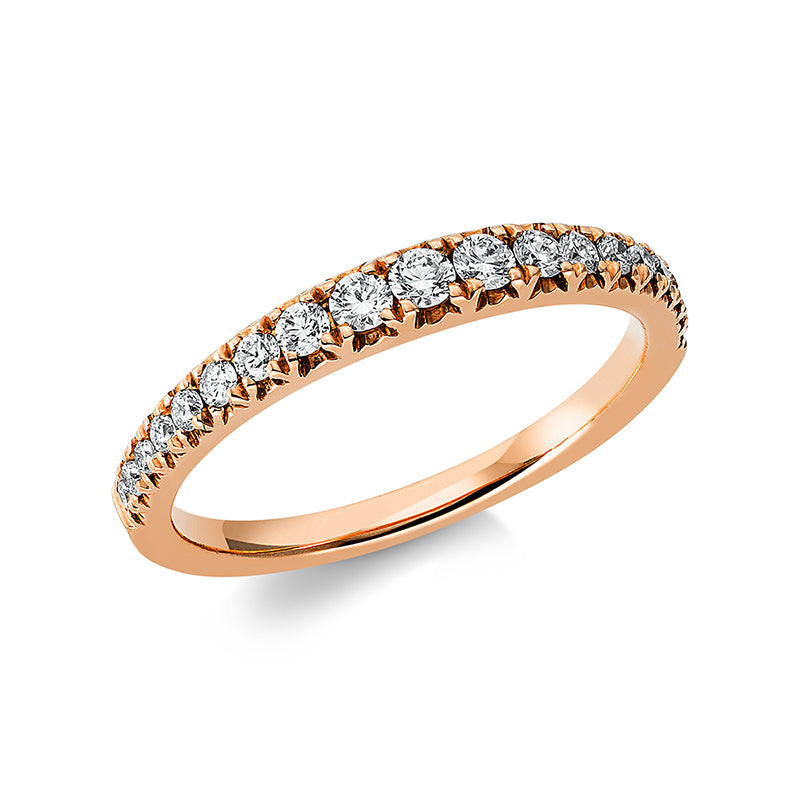 Ring 18 kt RG, 19 Brill. 0,32 ct, TW-si