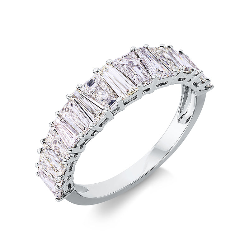Ring 18 kt WG, 16 Trap. 1,88 ct, TW-vsi