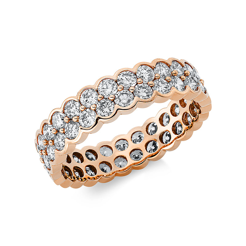 Ring 18 kt RG, 54 Brill. 2,23 ct, W-pi
