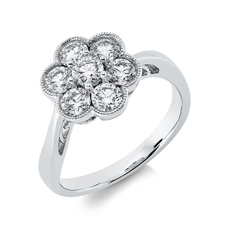 Ring 18 kt WG, 7 Brill. 1,06 ct, TW-vsi