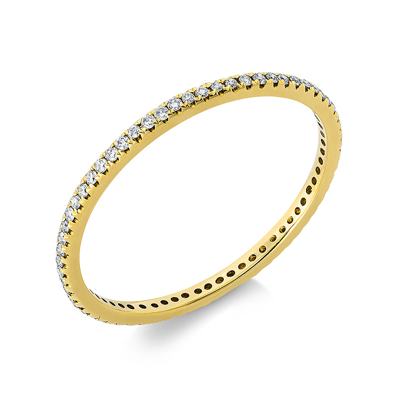 Ring 18 kt GG, 64 Brill. 0,20 ct, W-si