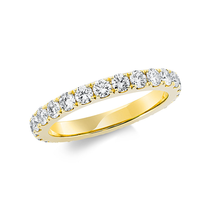Ring 18 kt GG, 25 Brill. 1,44 ct, W-si
