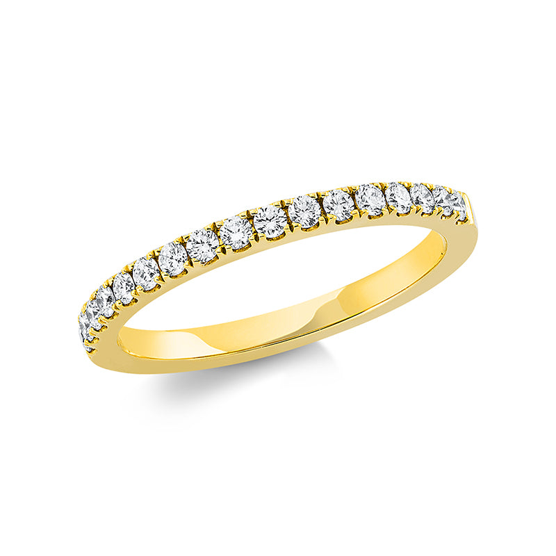 Ring 18 kt GG, 17 Brill. 0,29 ct, TW-si