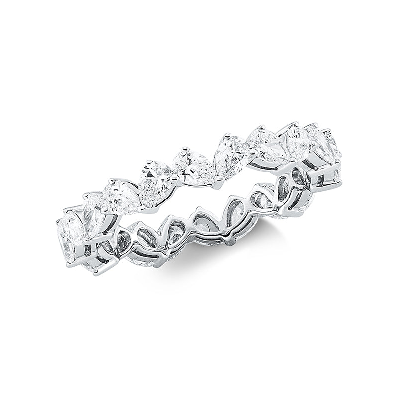 Ring 18 kt WG, 22 Tropfen 1,82 ct, TW-si