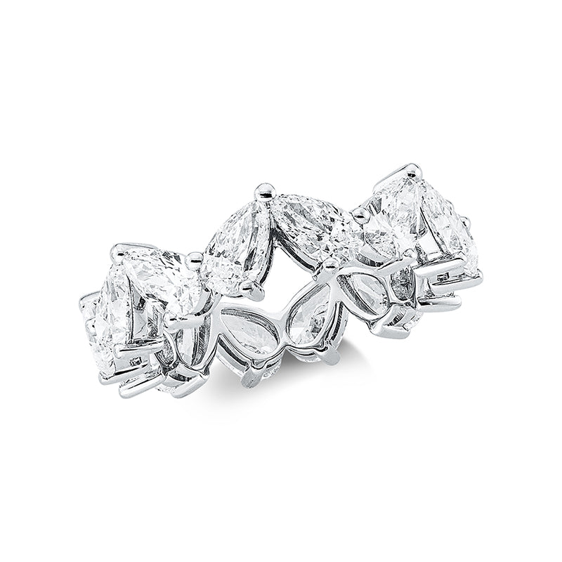 Ring 18 kt WG, 14 Tropfen 4,35 ct, F-si
