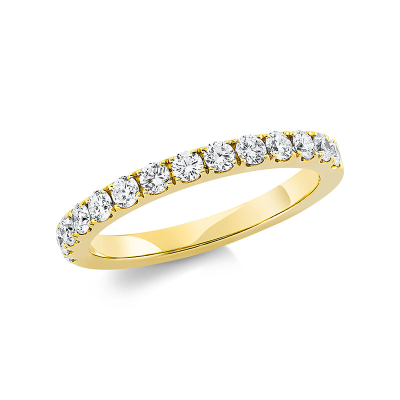 Ring 18 kt GG, 14 Brill. 0,61 ct, TW-si
