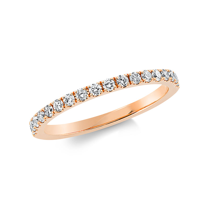 Ring 18 kt RG, 18 Brill. 0,32 ct, W-si