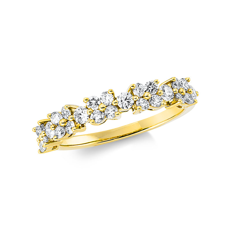 Ring 18 kt GG, 26 Brill. 0,71 ct, W-si