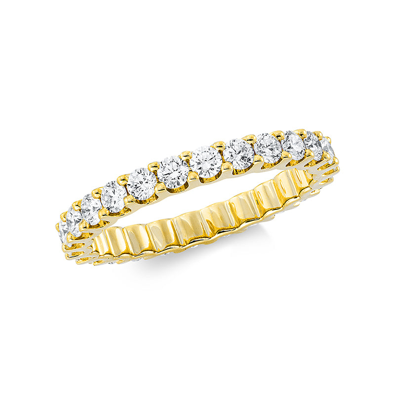 Ring 18 kt GG, 26 Brill. 1,30 ct, W-si
