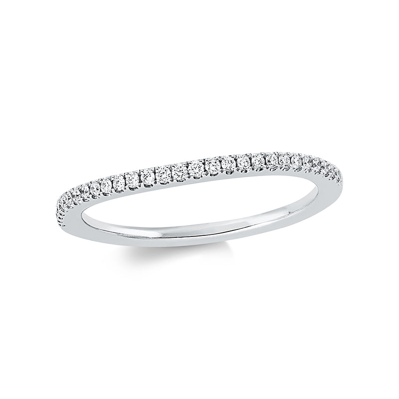 Ring 14 kt WG, 28 Brill. 0,11 ct, TW-si