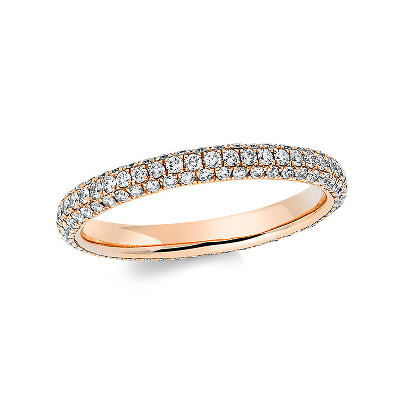 Ring 14 kt RG, 147 Brill. 0,79 ct, TW-si