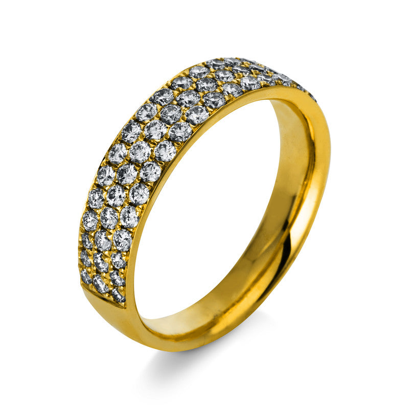 Ring 18 kt GG, 59 Brill. 0,87 ct, TW-vsi/si