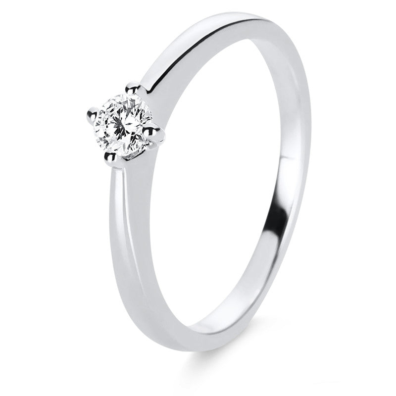 Ring 14 kt WG, 1 Brill. 0,20 ct, TW-si