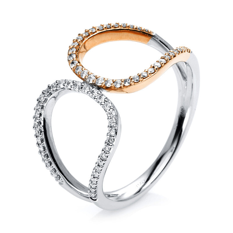 Ring 18 kt WG+RG, 66 Brill. 0,21 ct, TW-si