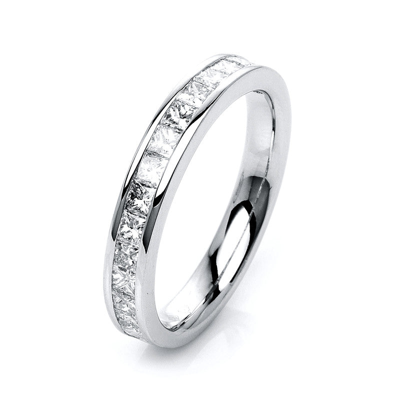 Ring 18 kt WG, 17 Princ. 0,94 ct, TW-si