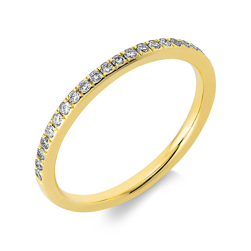 Ring 18 kt GG, 25 Brill. 0,20 ct, TW-si
