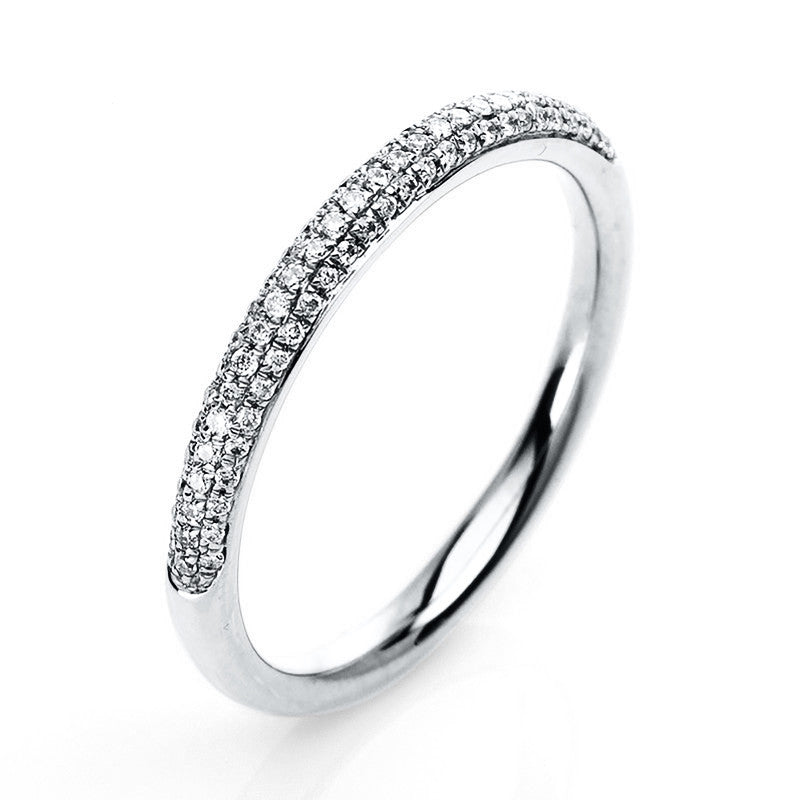 Ring 18 kt WG, 82 Brill. 0,25 ct, W-si