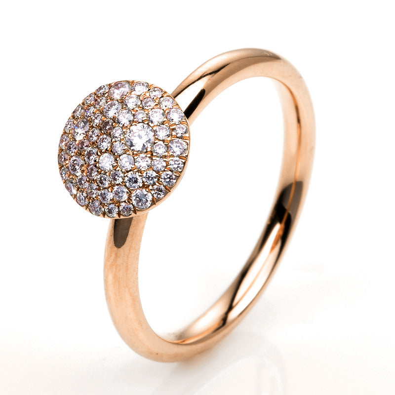 Ring 18 kt RG, 58 Brill. 0,26 ct, TW-si