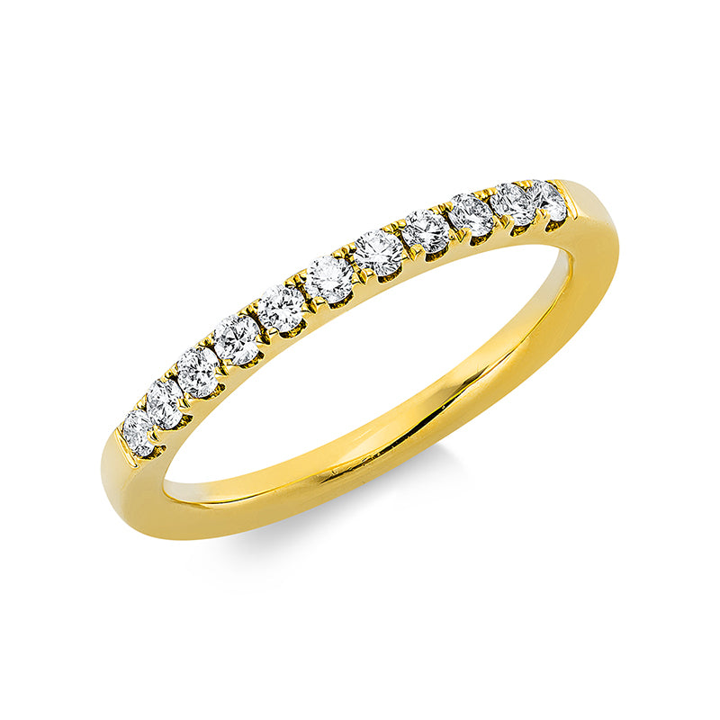 Ring 18 kt GG, 11 Brill. 0,28 ct, TW-si