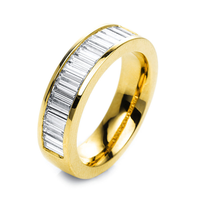 Ring 18 kt GG, 17 Bag. 1,36 ct, TW-vsi