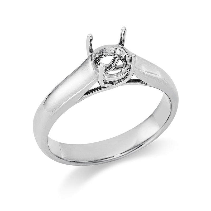 Ring 18 kt WG, Leerfassung für 1x Brill. 0,75 ct