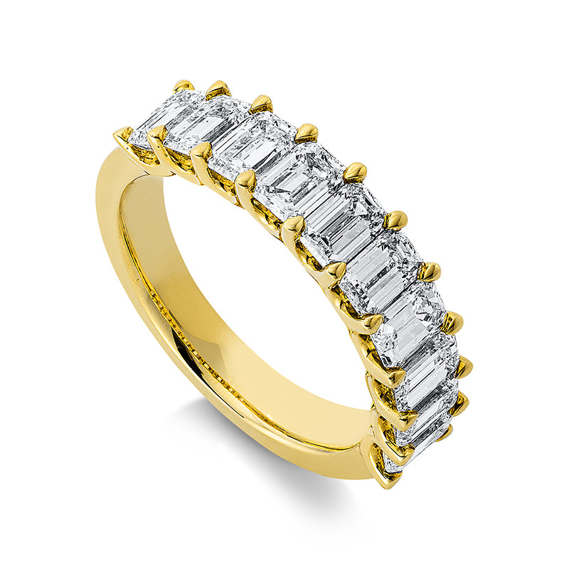 Ring 18 kt GG, 10 Sm.schliff 2,52 ct, TW-vsi