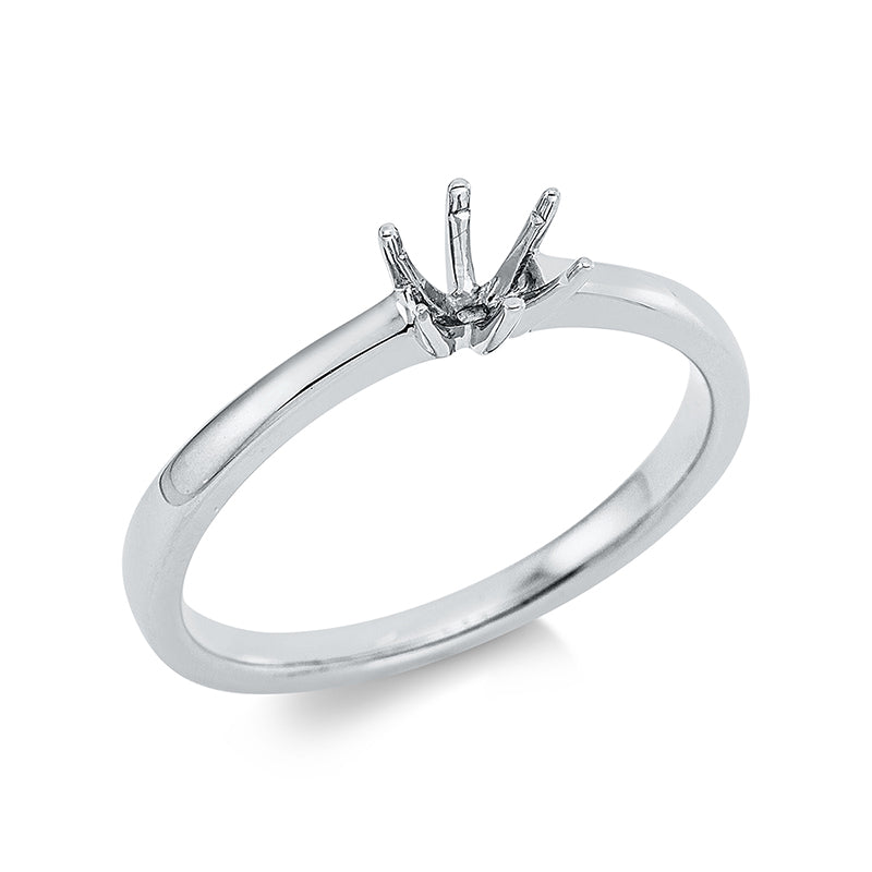 Ring 18 kt WG, Leerfassung für 1x Brill. 0,40 ct