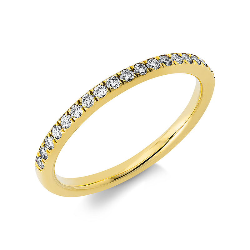 Ring 18 kt GG, 19 Brill. 0,23 ct, TW-si