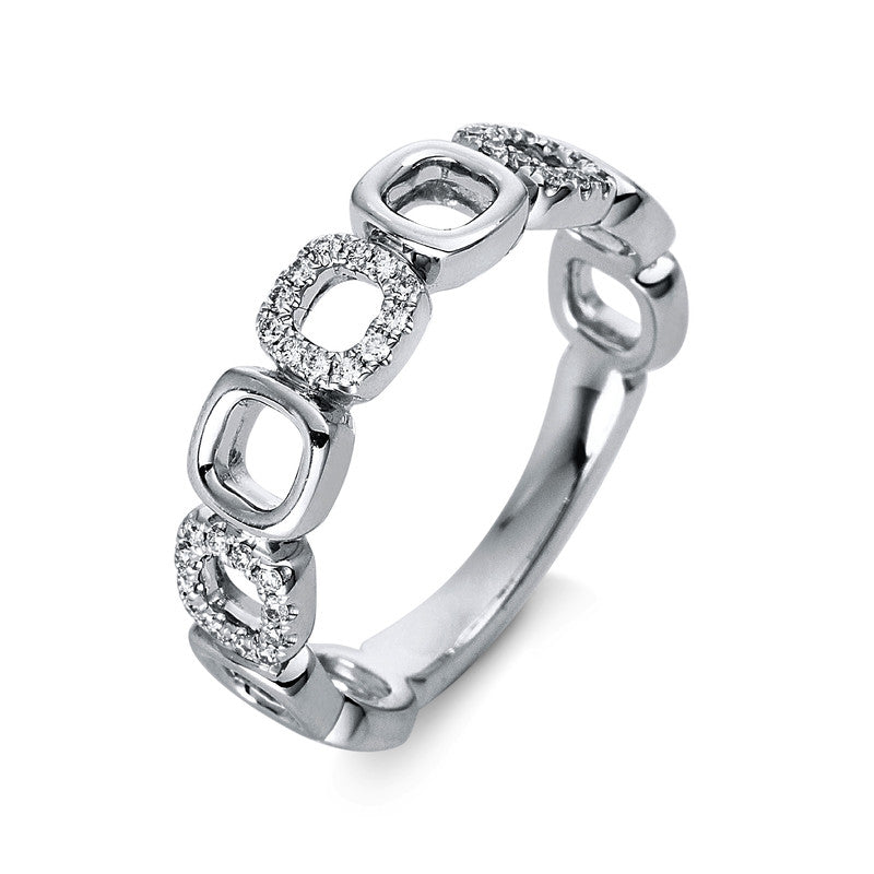 Ring 18 kt WG, 36 Brill. 0,14 ct, TW-si