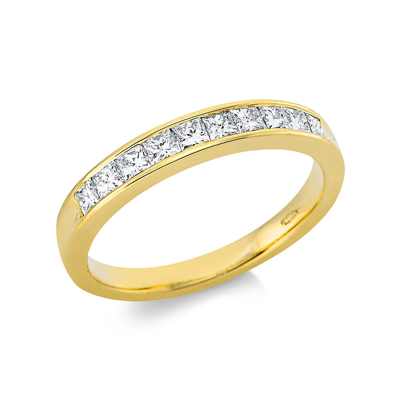 Ring 18 kt GG, 10 Princ. 0,52 ct, TW-si