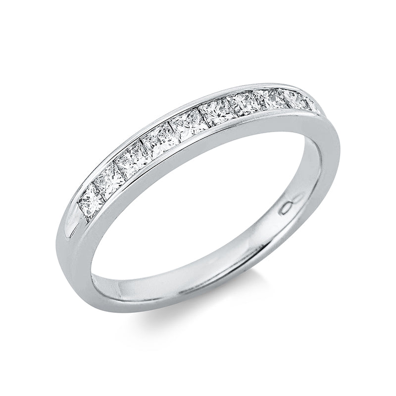 Ring 18 kt WG, 10 Princ. 0,54 ct, TW-si