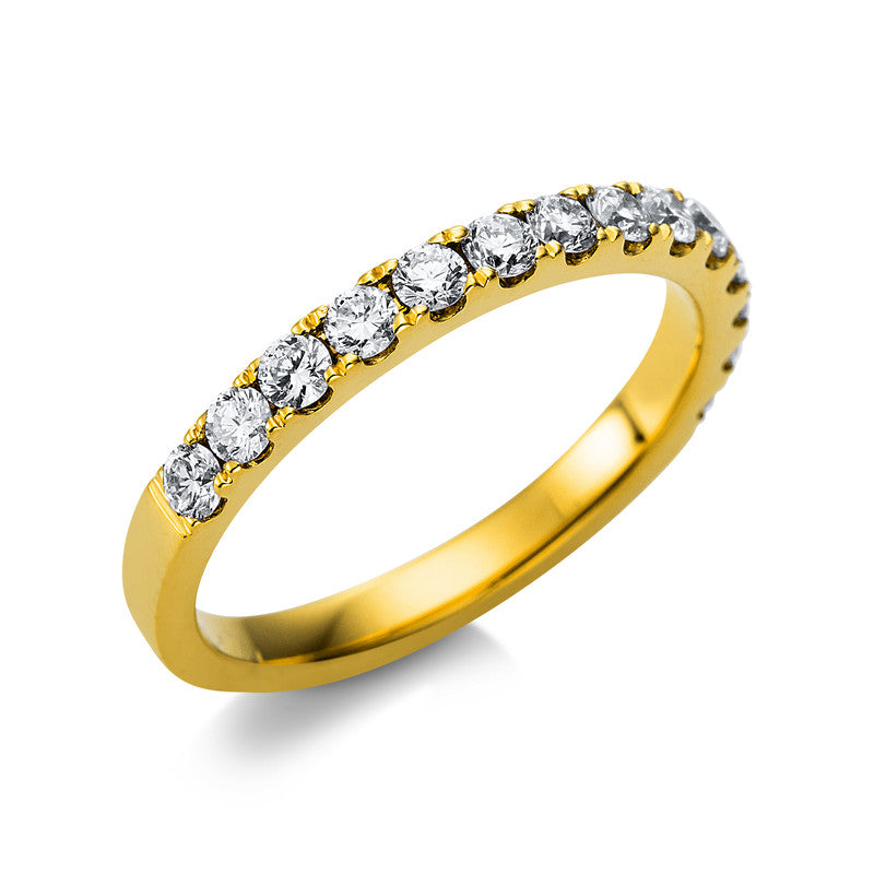 Ring 18 kt GG, 14 Brill. 0,58 ct, TW-si