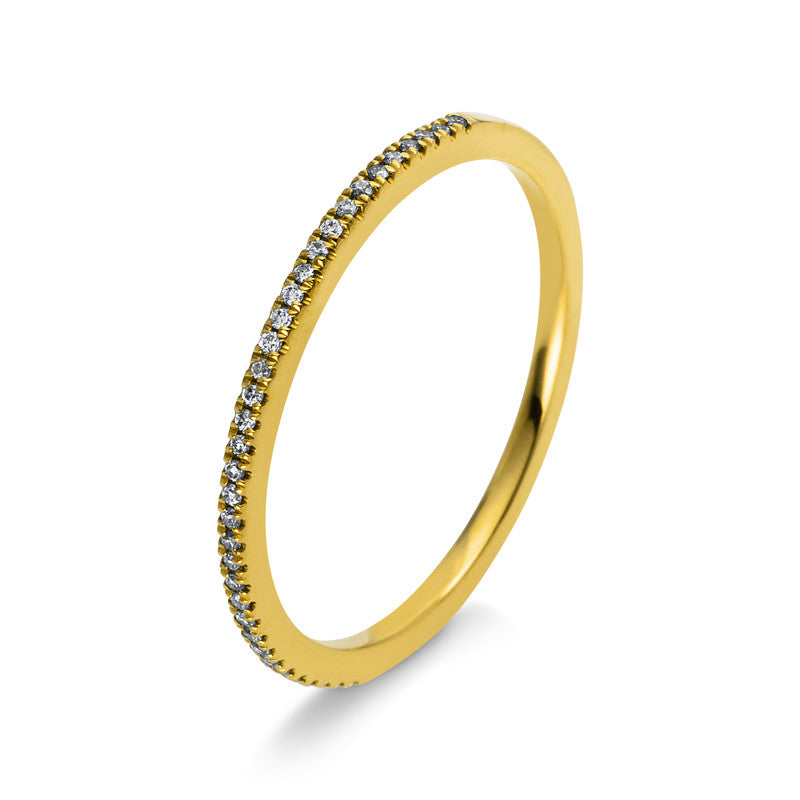 Ring 18 kt GG, 35 Brill. 0,08 ct, TW-si