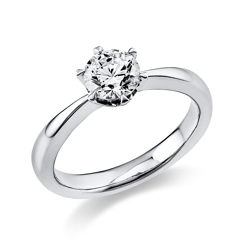 Ring 14 kt WG, GIA2215669418, 1 Brill. 0,77 ct, TW-si