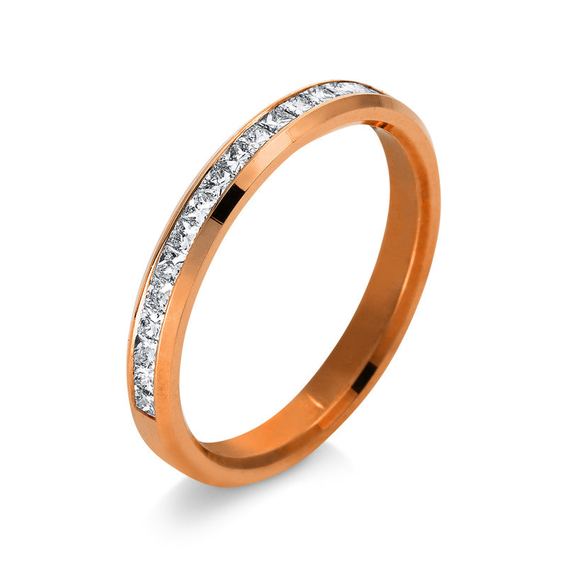 Ring 14 kt RG, 17 Princ. 0,33 ct, TW-si