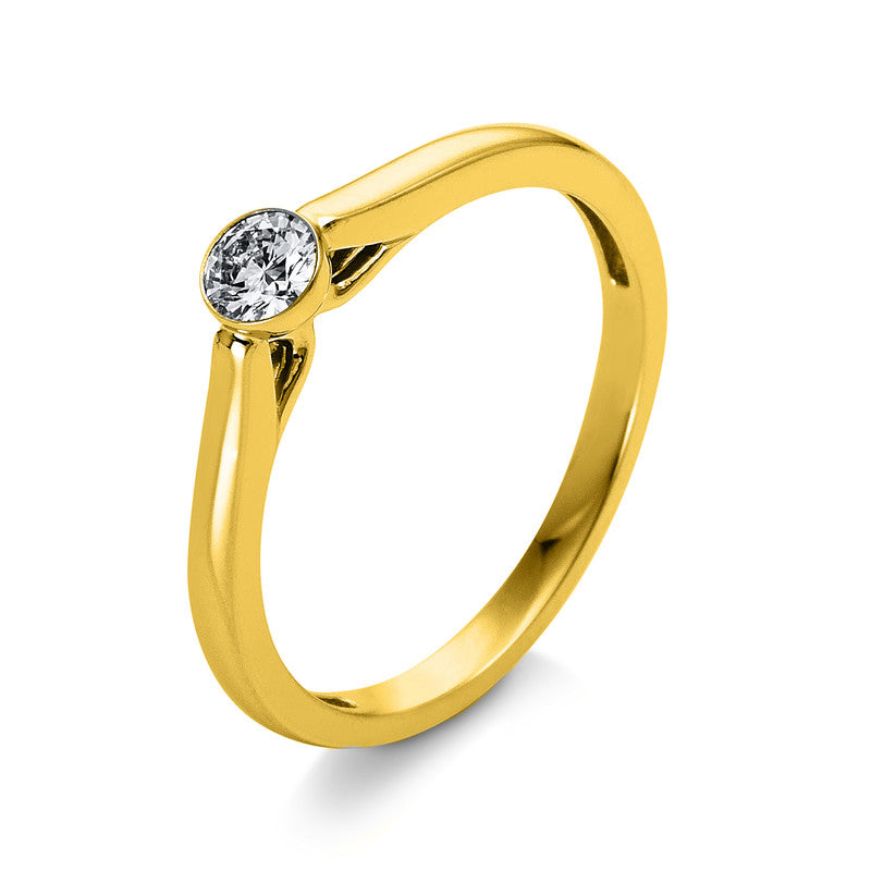 Ring 18 kt GG, 1 Brill. 0,15 ct, TW-si
