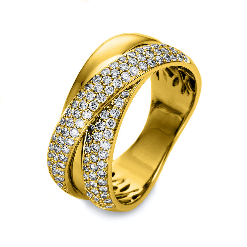 Ring 18 kt GG, 122 Brill. 0,92 ct, W-si