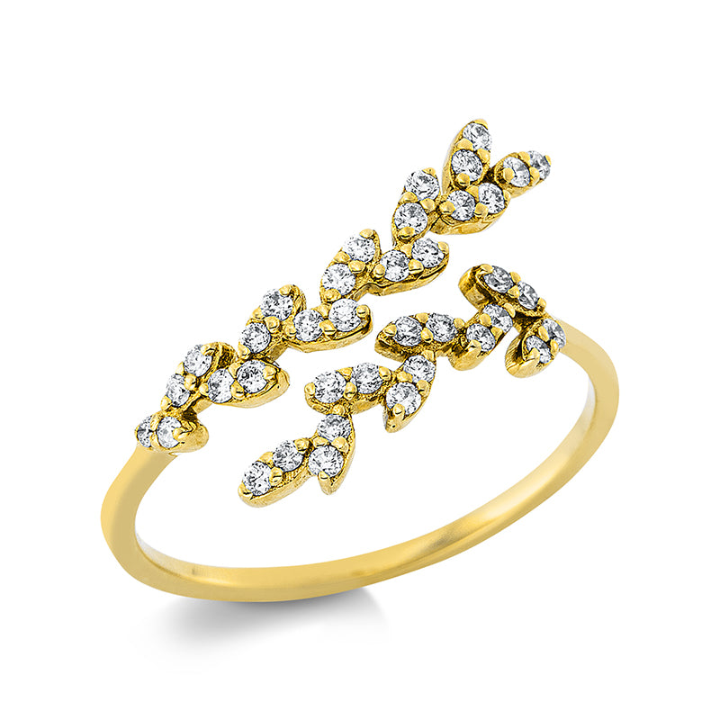 Ring 18 kt GG, 38 Brill. 0,20 ct, TW-si