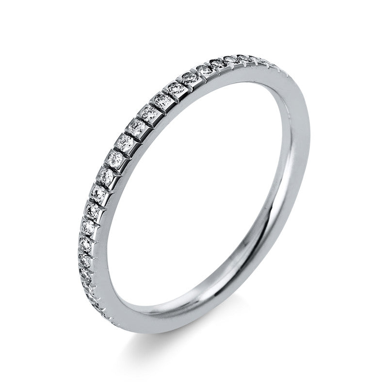 Ring 18 kt WG, 48 Brill. 0,28 ct, TW-si