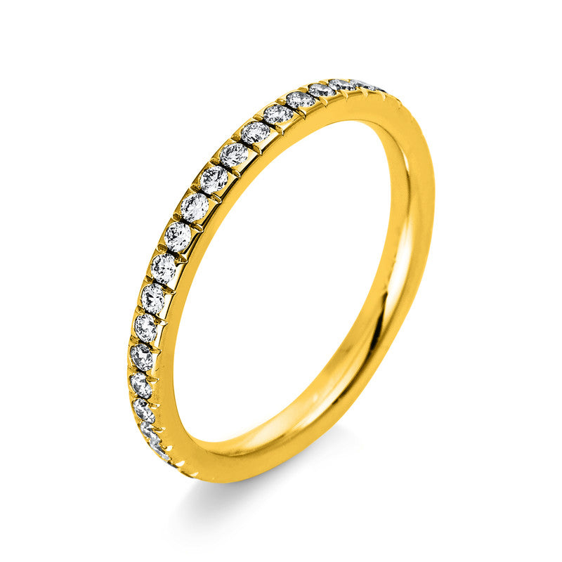 Ring 18 kt GG, 40 Brill. 0,43 ct, TW-si