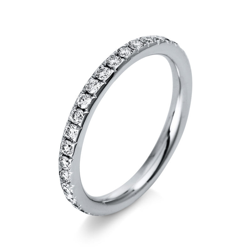 Ring 18 kt WG, 33 Brill. 0,60 ct, TW-si